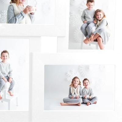 VidaXL Fotolijst voor 4x(13x18 cm) foto mdf wit