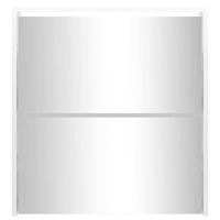 VidaXL Schoenenkast met spiegel 2-laags 63x17x67 cm hoogglans wit - thumbnail