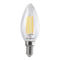 E14 LED Filament Lamp - 4 Watt 470 lumen - 2700K warm wit licht - kleine fitting - Vervangt 40 Watt - C37 kaarslamp - thumbnail