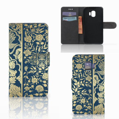 Samsung Galaxy J2 Pro 2018 Hoesje Beige Flowers Samsung Galaxy J2 Pro 2018 Hoesje Beige Flowers