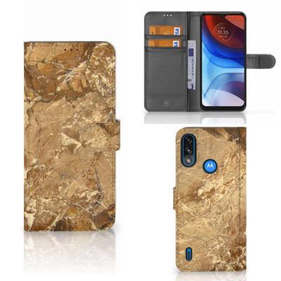 Motorola Moto E7i Power | E7 Power | Bookcase | Marmer Creme