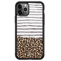 iPhone 11 Pro Max glazen hardcase - Leopard lines - thumbnail