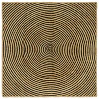 Vloerkleed Natuurlijk en Zwart 120 x 120 cm Jute - thumbnail