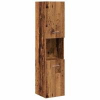 5-delige Badkamermeubelset bewerkt hout oud houtkleurig - thumbnail