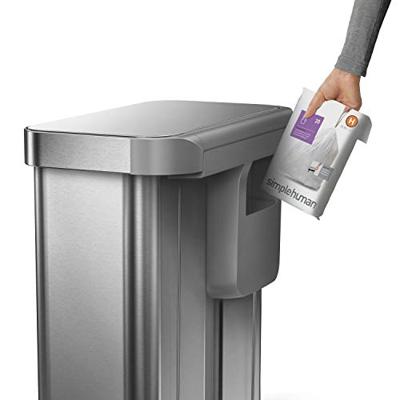 Simplehuman Prullenbak Liner Pocket Recycler 24 + 34 liter Zilver - thumbnail