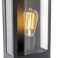 QAZQA Buiten wandlamp zwart met schemersensor - Rotterdam - thumbnail