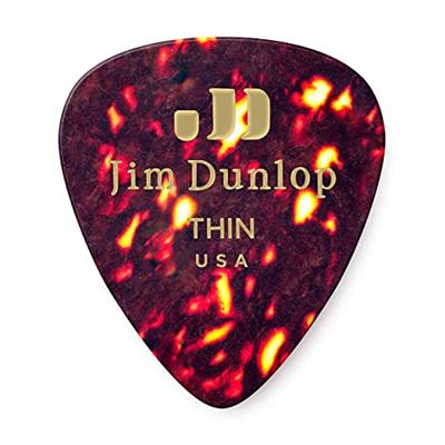 Dunlop 483P05TH Celluloid Shell Pick Thin plectrum set 12 stuks