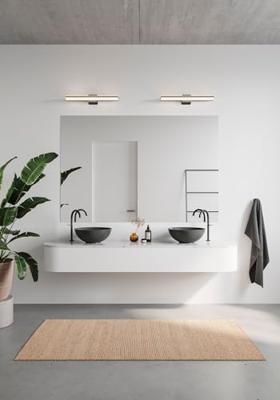 Wandlamp badkamer zwart boven spiegel Nordlux Tinia Wandlamp badkamer zwart boven spiegel Nordlux Tinia