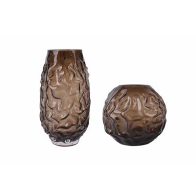 Vaas Home ESPRIT Donkerbruin Kristal Modern 21,5 x 21,5 x 19 cm Vaas Home ESPRIT Donkerbruin Kristal Modern 21,5 x 21,5 x 19 cm