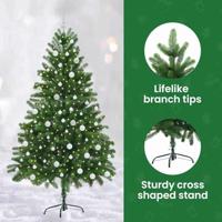 VidaXL Kerstboom met 300 led met standaard groen 180 cm pe - thumbnail