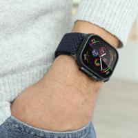 Vonmählen Woven Loop For Apple Watch 44 - 45 - 46 - 49mm One Size Black/Navy - thumbnail