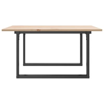 Salontafel O-frame 90x90x45 cm massief grenenhout en staal