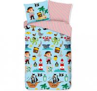 Good Morning Peuter dekbedovertrek "piraten/ zee thema" - Multi - (120x150 cm) - Katoen - thumbnail