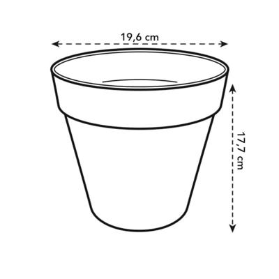 Elho loft urban rond 20cm geel - thumbnail