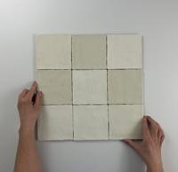 Moos Ivory glans handvorm 13x13 - thumbnail