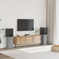 Speakerstandaards 2 st 30x30x60 cm bewerkt hout grijs sonoma - thumbnail
