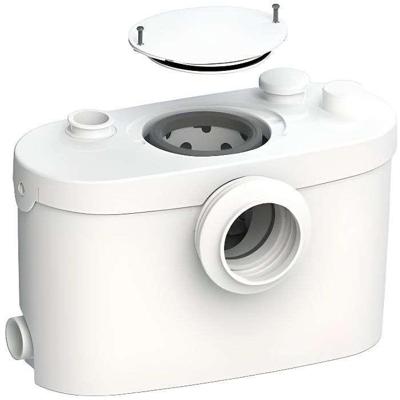 Sanibroyeur Sanipro fecalienvermaler Sanipro Silence voor WC, wastafel of fontein bidet en of douche 413x180x263mm inlaatzijde 1xDN100+3xDN40 wit