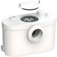 Sanibroyeur Sanipro fecalienvermaler Sanipro Silence voor WC, wastafel of fontein bidet en of douche 413x180x263mm inlaatzijde 1xDN100+3xDN40 wit - thumbnail