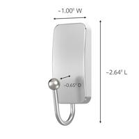 Handdoekrail 3M 25 X 66 X 25 MM Zilverkleurig Nikkel (1 Stuks) - thumbnail