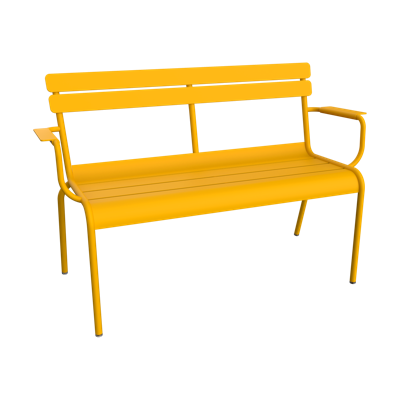 Fermob Luxembourg tuinbank met armleuning Honey