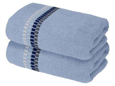 LIVARNO Set van 2 handdoeken 50 x 100 cm (Lichtblauw)