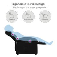 Massagestoel verstelbaar kunstleer zwart - thumbnail