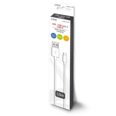 Savio CL-125 USB-kabel USB 2.0 1 m USB A USB C Wit