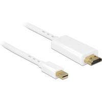 High Speed HDMI - Videoaudio-kabel - Mini DisplayPort (M) naar HDMI (M) - 1 m - wit - 4K ondersteuning - thumbnail