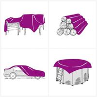 Dekzeil 650 g/m² 5x8 m wit - thumbnail