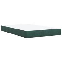 Boxspring met matras fluweel donkergroen 120x200 cm - thumbnail