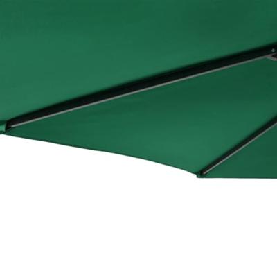 VidaXL Parasol met stalen paal 225x225x212 cm groen