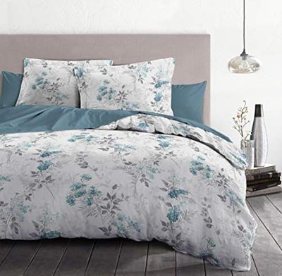 Dekbedovertrekset - HOME LINGE PASSION - POMPADOUR - 100% Katoen - 140x200 cm - Wit/Bloem