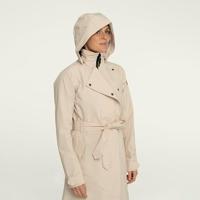 AGU Trench Coat Long Regenjas Urban Outdoor Dames - Cement - XL - Waterdicht - thumbnail