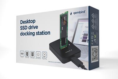 Gembird DD-U3M2 basisstation voor opslagstations USB 3.2 Gen 1 (3.1 Gen 1) Type-C Zwart