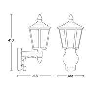 Steinel AUSSENLEUCHTE L 15 S WS 617912 Buitenlamp met bewegingsmelder (wand) LED E27 60 W Wit - thumbnail