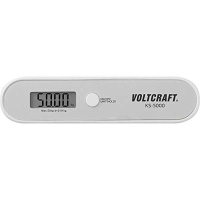 VOLTCRAFT KS-5000 KS-5000 Kofferweegschaal Weegbereik (max.) 50 kg Resolutie 10 g werkt op batterijen Grijs