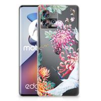 Motorola Edge 30 Fusion | TPU Hoesje | Bird Flowers - thumbnail