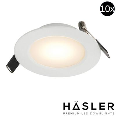 Inbouwspot Häsler Toscana Incl. Fase Aansnijding Dimbaar 9.2 cm 4 Watt Warm Wit RVS Wit Set 10x Inbouwspot Häsler Toscana Incl. Fase Aansnijding Dimbaar 9.2 cm 4 Watt Warm Wit RVS Wit Set 10x