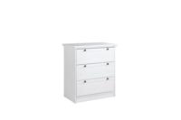 LANDWOOD Commode met 3 lades - Witte afwerking - Landelijke stijl - B80 x D45 x H90 cm - thumbnail
