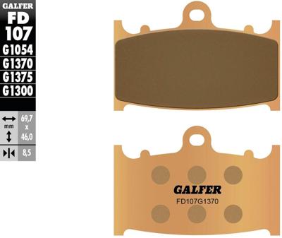 GALFER remblokken "fd107" brake pad fd107 g1370 sintered metal