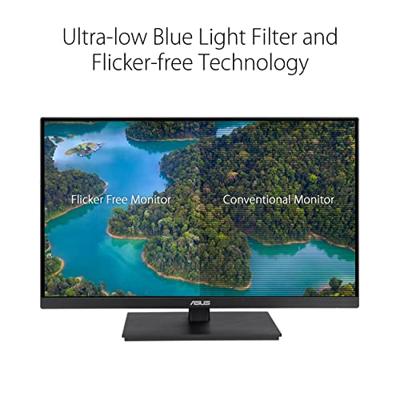 ASUS VA27EQSB PC-monitor 27 inch FHD – IPS-paneel – 16:9 – 75 Hz – 1920 x 1080 – 300 cd/m² – displaypoort, HDMI, VGA en 2 x USB – Eye Care-technologie – luidsprekers – hoogteverstelling en rotatie