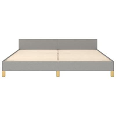 Bedframe zonder matras stof lichtgrijs 160x200 cm