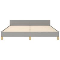 Bedframe zonder matras stof lichtgrijs 160x200 cm - thumbnail