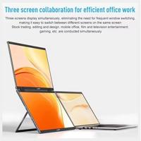 Lipa HDR-72 Dual Portable monitor 15.6 inch Full HD Foldable Opvouwbaar - thumbnail