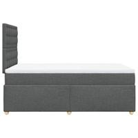 Boxspring met matras stof donkergrijs 120x190 cm - thumbnail