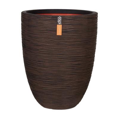Capi Nature Rib NL vase laag 44x56cm bloempot bruin