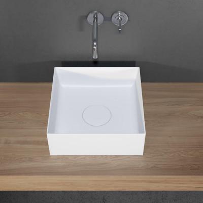 Waskom Riho Thin Opbouw Vierkant 38x38 cm Mat Wit Waskom Riho Thin Opbouw Vierkant 38x38 cm Mat Wit