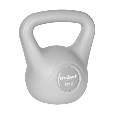 REBEL ACTIVE Kettlebell bitumineus grijs 12 kg