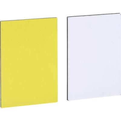 Schneider Electric ZBY5102 ZBY5102 Opschriftbord (l x b x h) 27 x 18 x 27 mm Zonder opdruk Wit, Geel 1 stuk(s) Piece