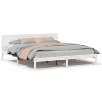 Bedframe Wit 200 x 200 cm Massief grenenhout - thumbnail